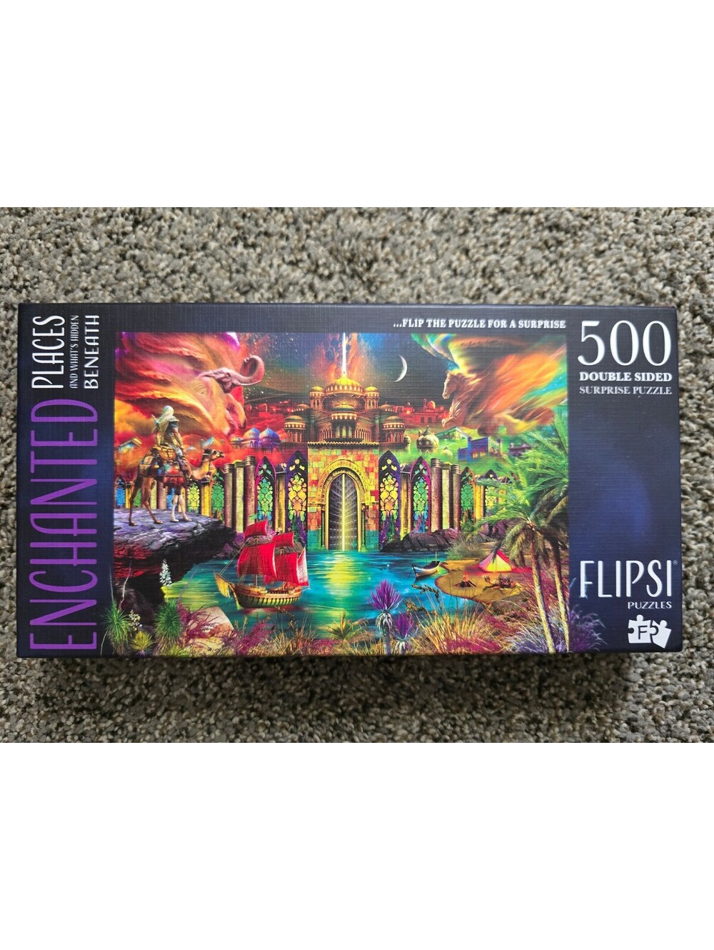 Flipsi Enchanted Places Summer 500 Pc Double Sided Jigsaw Puzzle Complete